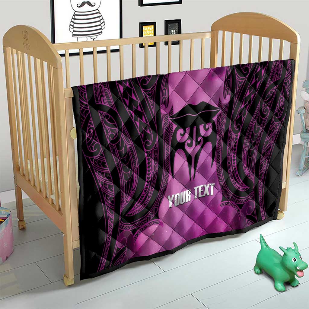 Personalised Moko Kauae New Zealand Quilt Maori Chin Tattoo Pink LT14 - Polynesian Pride