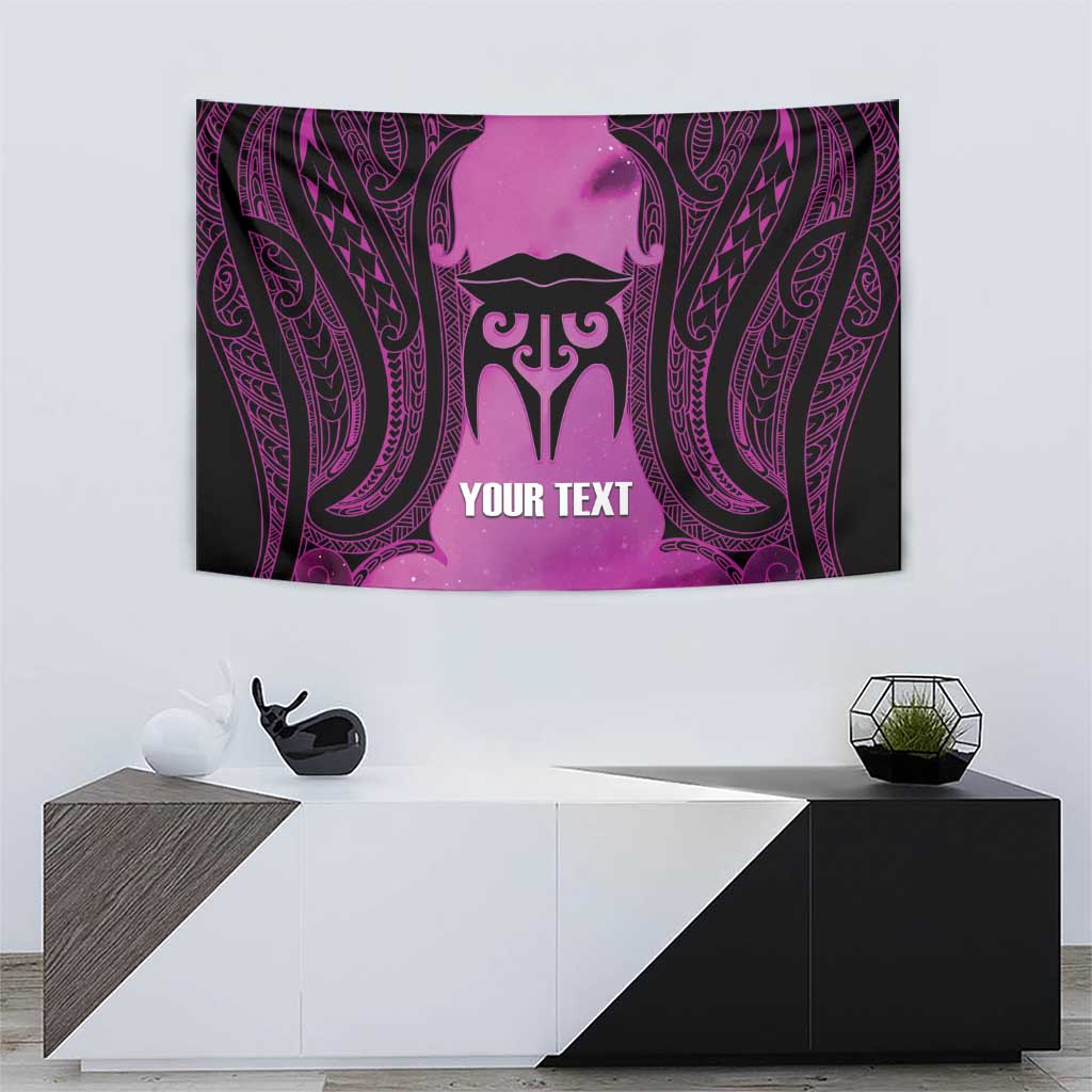 Personalised Moko Kauae New Zealand Tapestry Maori Chin Tattoo Pink LT14 - Polynesian Pride
