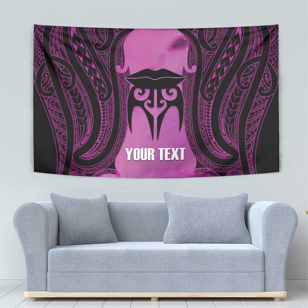 Personalised Moko Kauae New Zealand Tapestry Maori Chin Tattoo Pink LT14 - Polynesian Pride