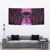 Personalised Moko Kauae New Zealand Tapestry Maori Chin Tattoo Pink LT14 - Polynesian Pride