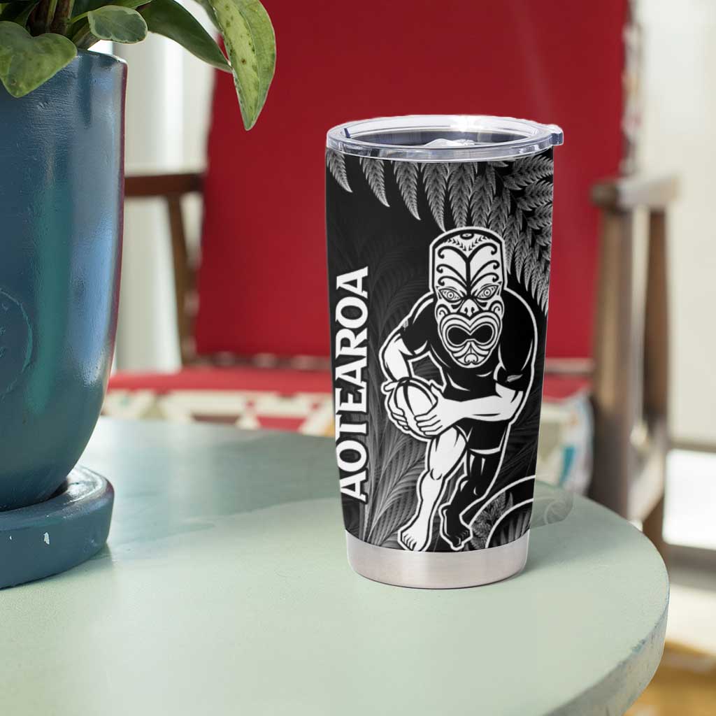 New Zealand Silver Fern Rugby Tumbler Cup All Black Koru Maori LT14 - Polynesian Pride