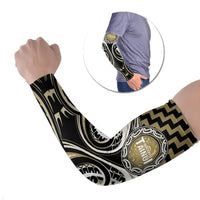 Aotearoa Waikato Tainui Personalised Arm Sleeves Maori Iwi Poutama Puhoro Tattoo LT14 Set of 2 Old Yellow - Polynesian Pride