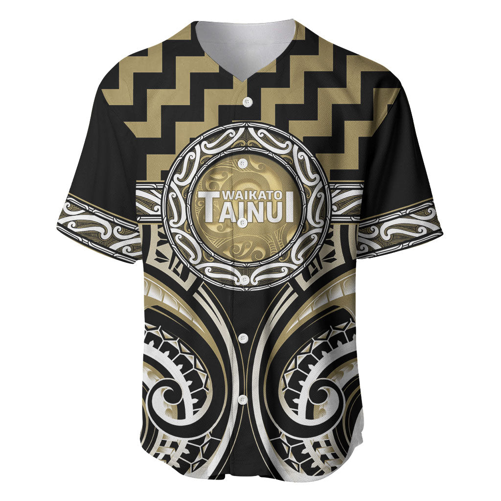 Aotearoa Waikato Tainui Personalised Baseball Jersey Maori Iwi Poutama Puhoro Tattoo LT14 Old Yellow - Polynesian Pride
