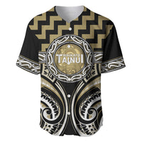 Aotearoa Waikato Tainui Personalised Baseball Jersey Maori Iwi Poutama Puhoro Tattoo LT14 Old Yellow - Polynesian Pride