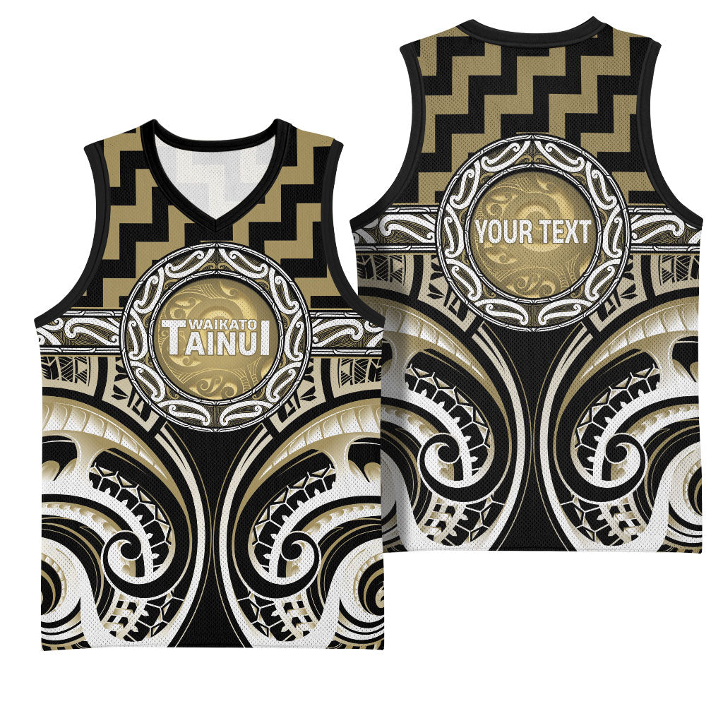 Aotearoa Waikato Tainui Personalised Basketball Jersey Maori Iwi Poutama Puhoro Tattoo LT14 - Polynesian Pride