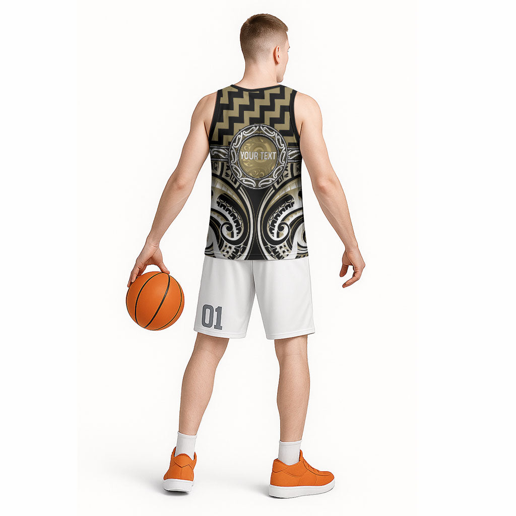 Aotearoa Waikato Tainui Personalised Basketball Jersey Maori Iwi Poutama Puhoro Tattoo LT14 - Polynesian Pride
