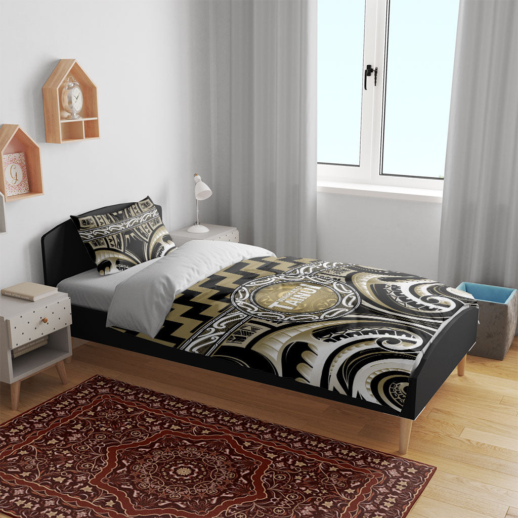 Aotearoa Waikato Tainui Bedding Set Maori Iwi Poutama Puhoro Tattoo LT14 - Polynesian Pride