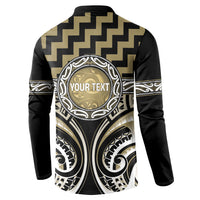 Aotearoa Waikato Tainui Personalised Button Sweatshirt Maori Iwi Poutama Puhoro Tattoo LT14 - Polynesian Pride