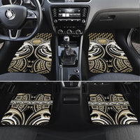 Aotearoa Waikato Tainui Personalised Car Mats Maori Iwi Poutama Puhoro Tattoo LT14 Set 4pcs Old Yellow - Polynesian Pride