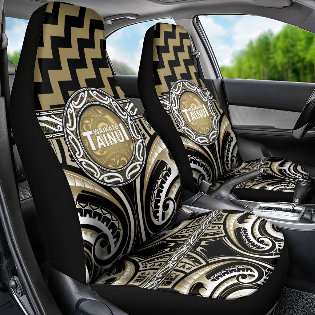 Aotearoa Waikato Tainui Car Seat Cover Maori Iwi Poutama Puhoro Tattoo LT14 - Polynesian Pride