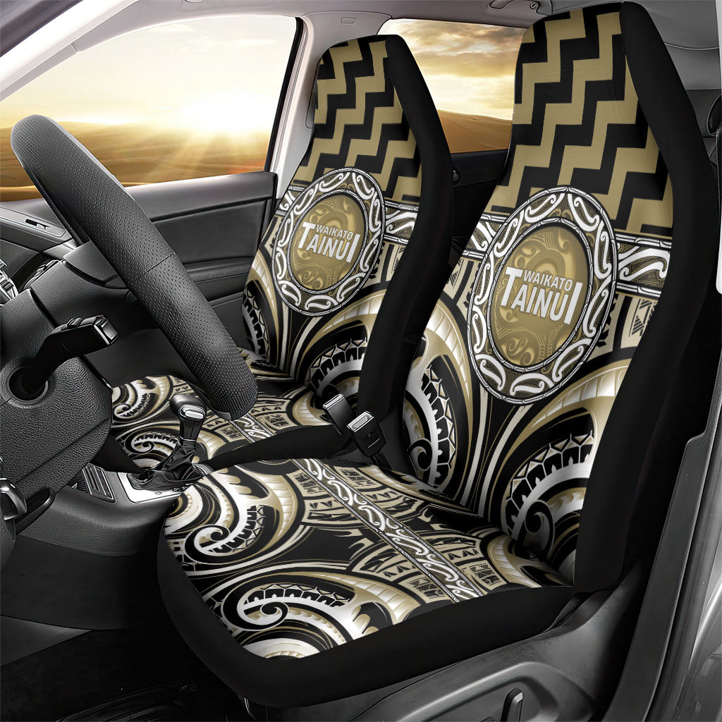 Aotearoa Waikato Tainui Car Seat Cover Maori Iwi Poutama Puhoro Tattoo LT14 - Polynesian Pride