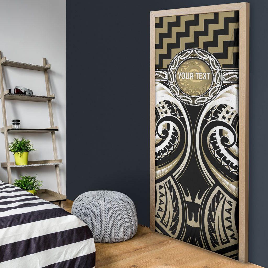 Aotearoa Waikato Tainui Personalised Door Cover Maori Iwi Poutama Puhoro Tattoo LT14 - Polynesian Pride