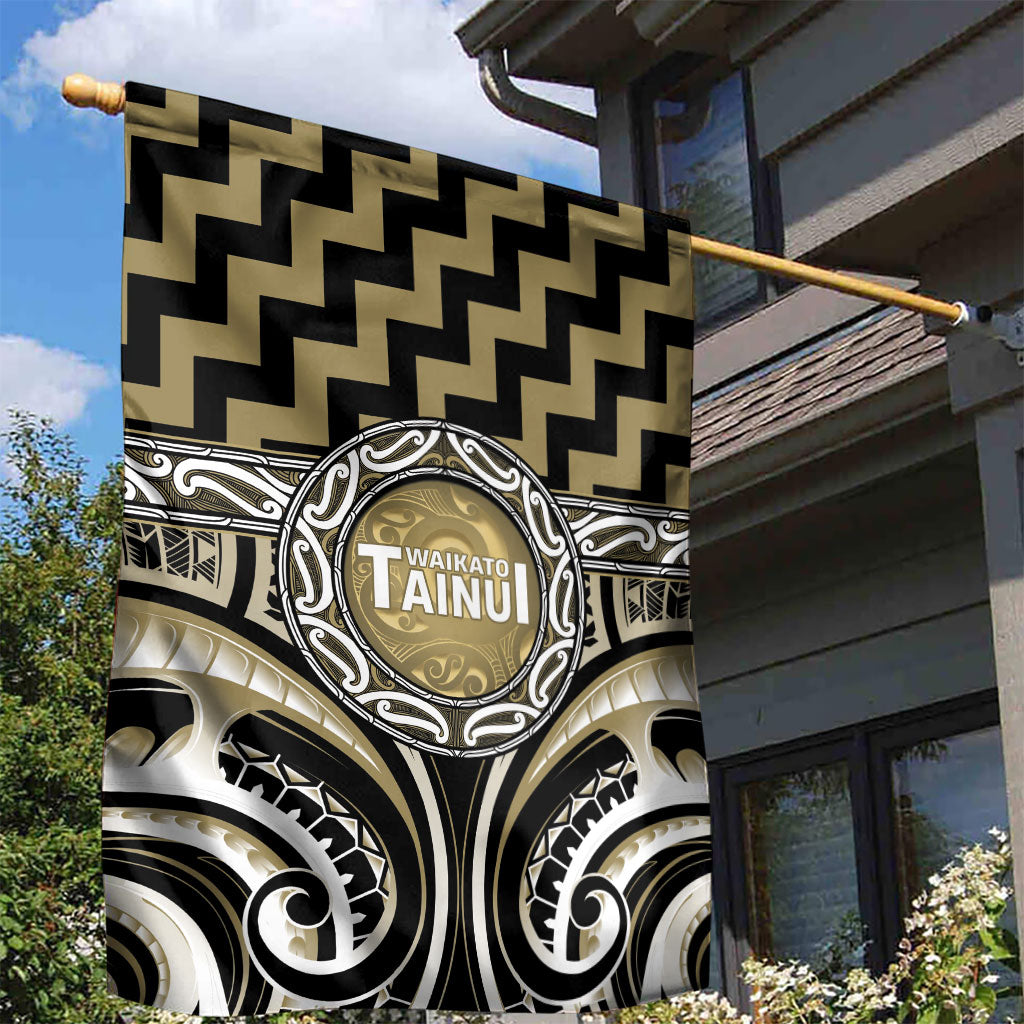 Aotearoa Waikato Tainui Garden Flag Maori Iwi Poutama Puhoro Tattoo LT14 - Polynesian Pride