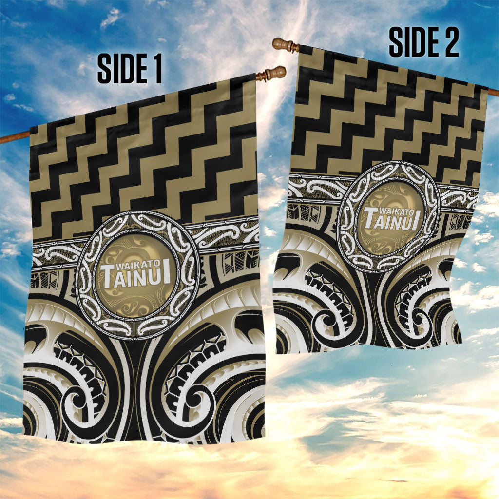 Aotearoa Waikato Tainui Garden Flag Maori Iwi Poutama Puhoro Tattoo LT14 - Polynesian Pride