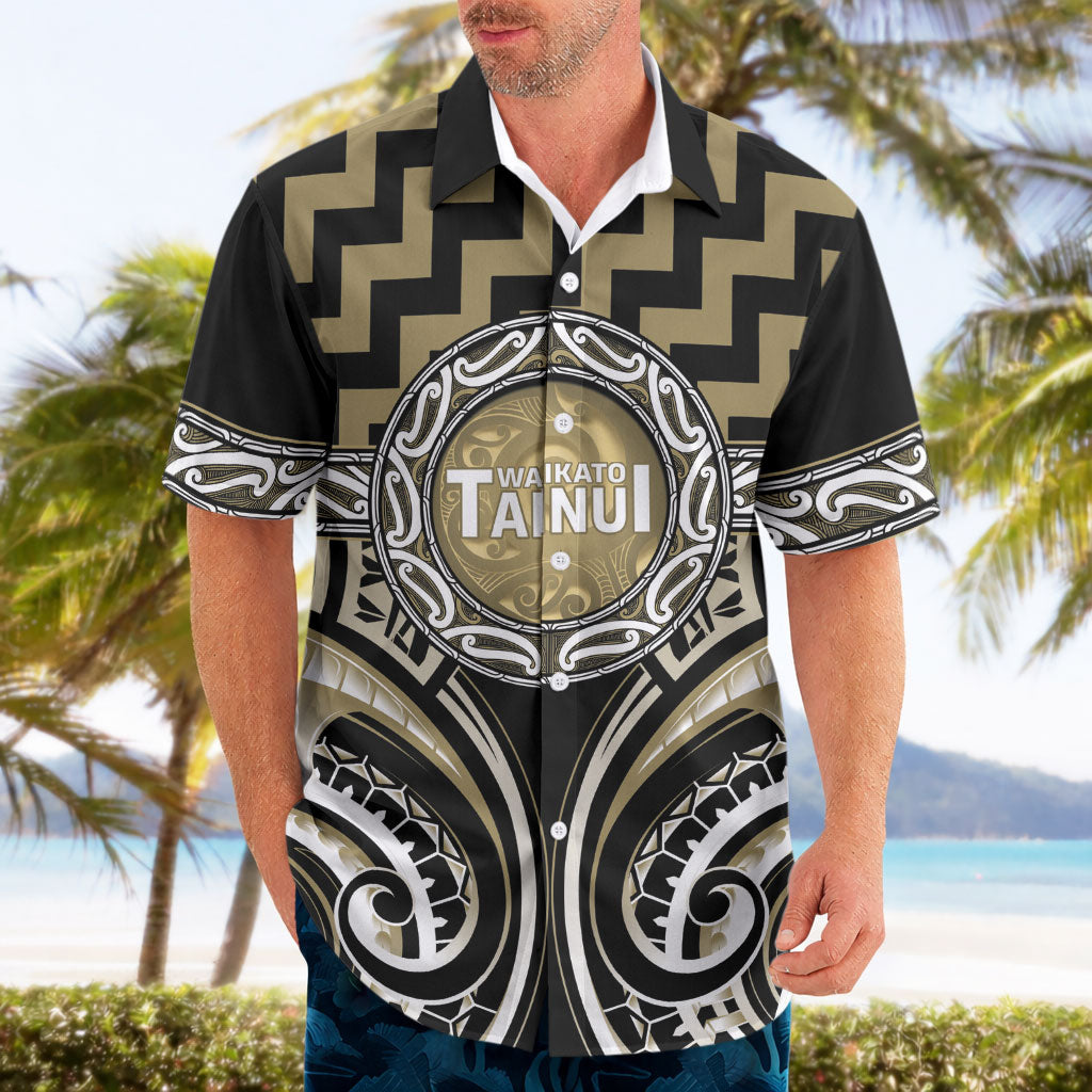 Aotearoa Waikato Tainui Personalised Hawaiian Shirt Maori Iwi Poutama Puhoro Tattoo LT14 - Polynesian Pride