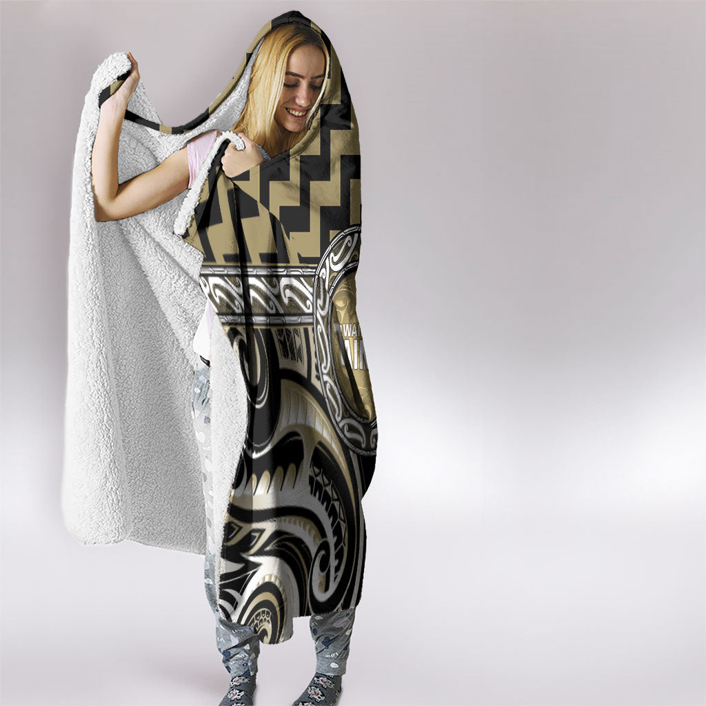 Aotearoa Waikato Tainui Hooded Blanket Maori Iwi Poutama Puhoro Tattoo LT14 - Polynesian Pride