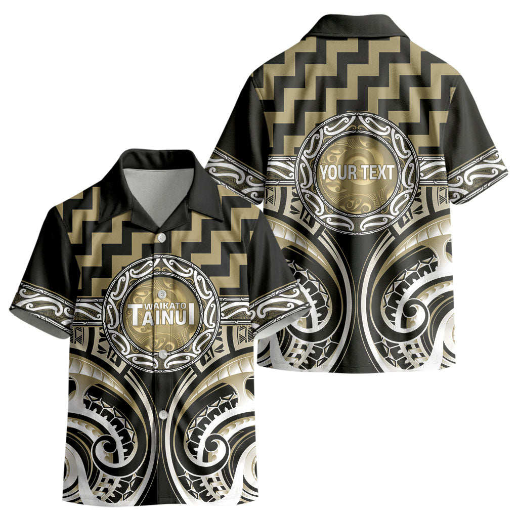 Aotearoa Waikato Tainui Personalised Kid Hawaiian Shirt Maori Iwi Poutama Puhoro Tattoo LT14 - Polynesian Pride
