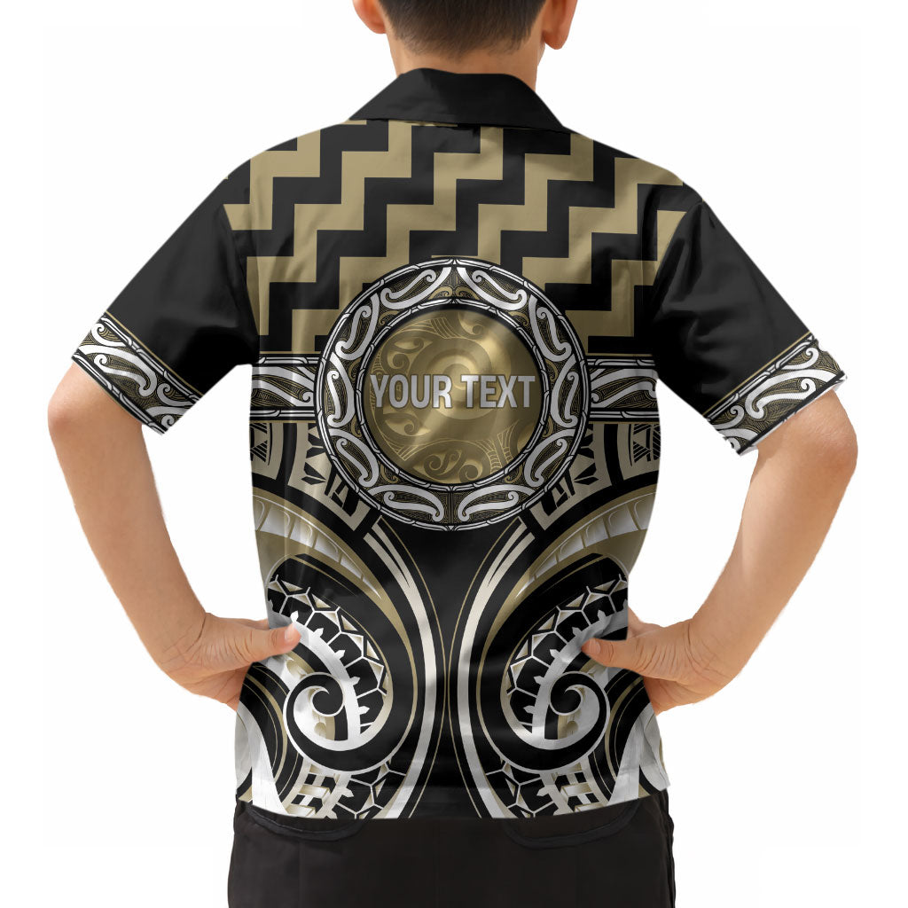 Aotearoa Waikato Tainui Personalised Kid Hawaiian Shirt Maori Iwi Poutama Puhoro Tattoo LT14 - Polynesian Pride