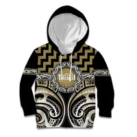 Aotearoa Waikato Tainui Personalised Kid Hoodie Maori Iwi Poutama Puhoro Tattoo LT14 Hoodie Old Yellow - Polynesian Pride