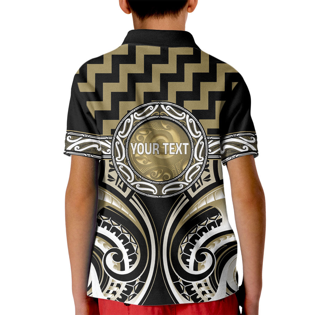 Aotearoa Waikato Tainui Personalised Kid Polo Shirt Maori Iwi Poutama Puhoro Tattoo LT14 - Polynesian Pride