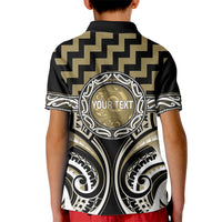 Aotearoa Waikato Tainui Personalised Kid Polo Shirt Maori Iwi Poutama Puhoro Tattoo LT14 - Polynesian Pride