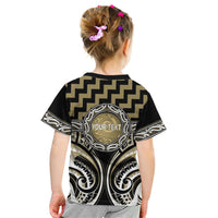 Aotearoa Waikato Tainui Personalised Kid T Shirt Maori Iwi Poutama Puhoro Tattoo LT14 - Polynesian Pride