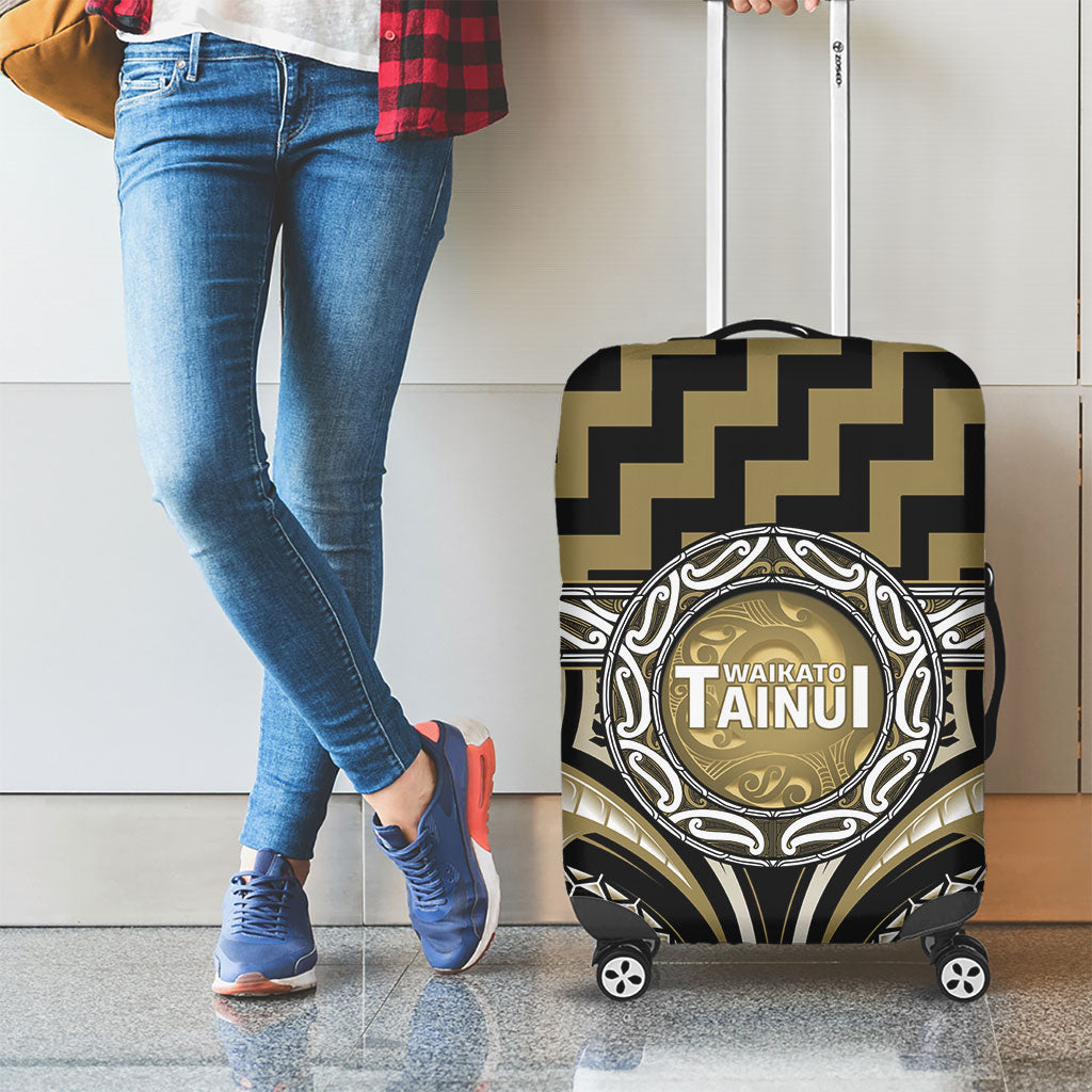 Aotearoa Waikato Tainui Luggage Cover Maori Iwi Poutama Puhoro Tattoo LT14 - Polynesian Pride
