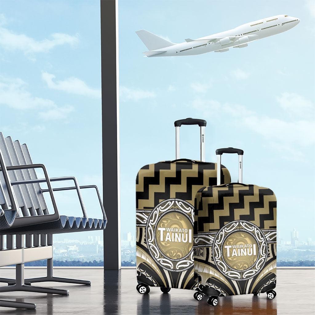 Aotearoa Waikato Tainui Luggage Cover Maori Iwi Poutama Puhoro Tattoo LT14 - Polynesian Pride