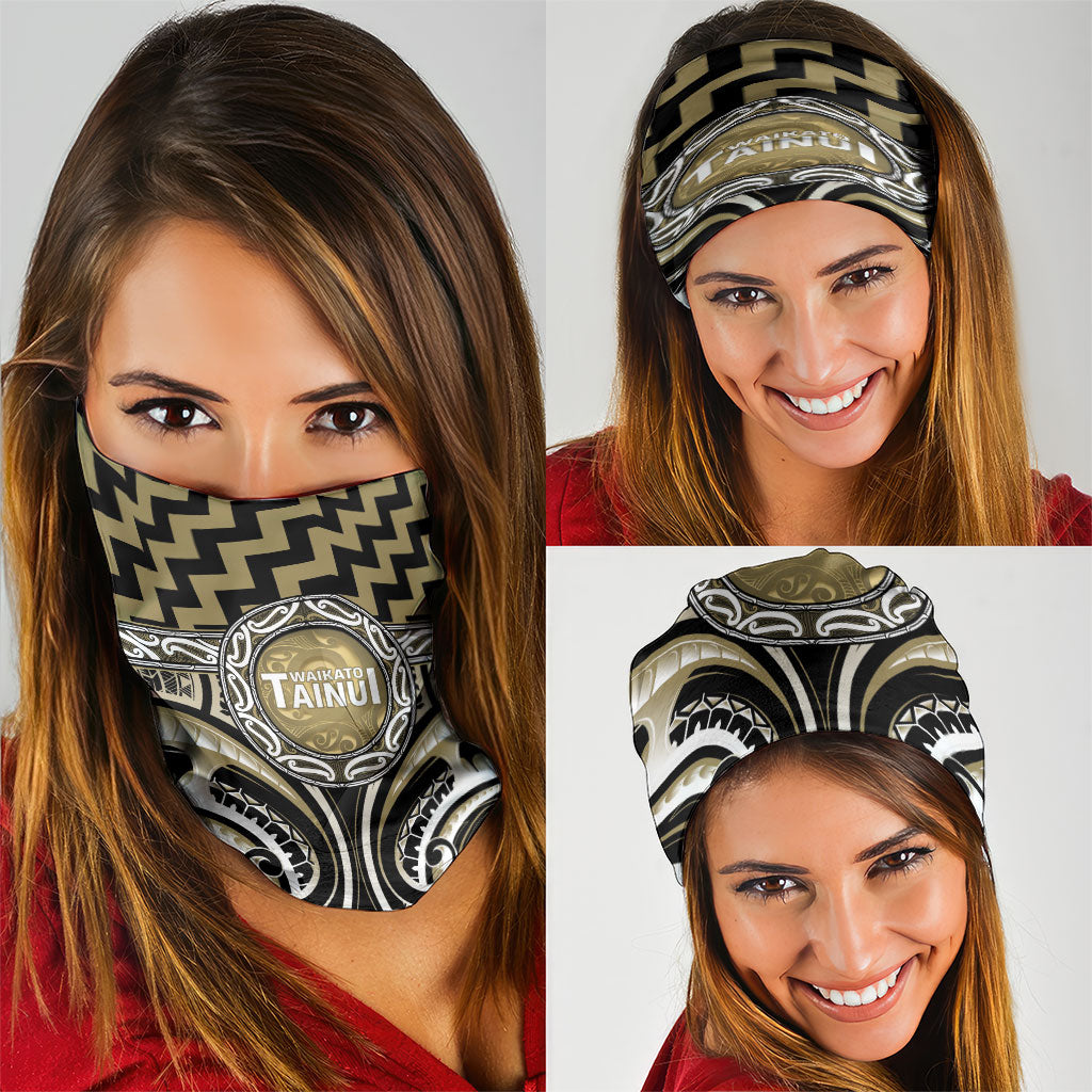 Aotearoa Waikato Tainui Neck Gaiter Maori Iwi Poutama Puhoro Tattoo LT14 - Polynesian Pride