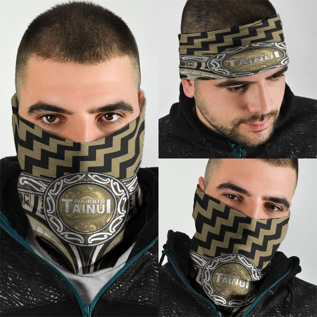 Aotearoa Waikato Tainui Neck Gaiter Maori Iwi Poutama Puhoro Tattoo LT14 - Polynesian Pride
