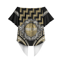 Aotearoa Waikato Tainui Personalised Off Shoulder Wrap Waist Top Maori Iwi Poutama Puhoro Tattoo LT14 - Polynesian Pride