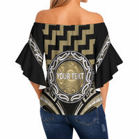 Aotearoa Waikato Tainui Personalised Off Shoulder Wrap Waist Top Maori Iwi Poutama Puhoro Tattoo LT14 - Polynesian Pride