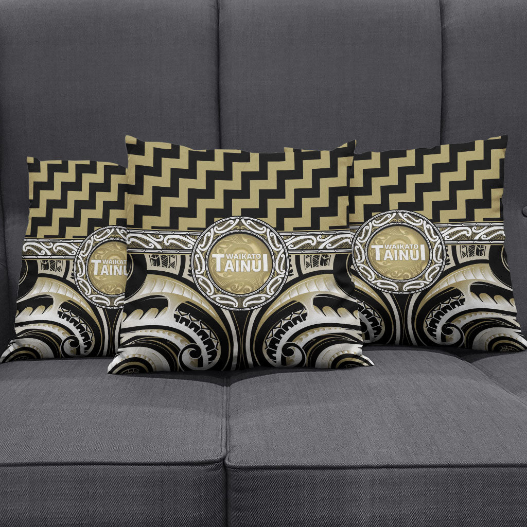 Aotearoa Waikato Tainui Pillow Cover Maori Iwi Poutama Puhoro Tattoo LT14 - Polynesian Pride