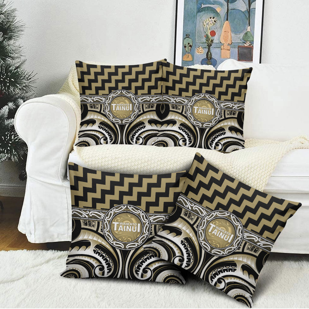 Aotearoa Waikato Tainui Pillow Cover Maori Iwi Poutama Puhoro Tattoo LT14 - Polynesian Pride