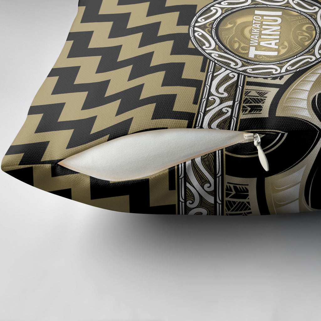 Aotearoa Waikato Tainui Pillow Cover Maori Iwi Poutama Puhoro Tattoo LT14 - Polynesian Pride