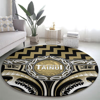 Aotearoa Waikato Tainui Round Carpet Maori Iwi Poutama Puhoro Tattoo LT14 - Polynesian Pride