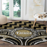 Aotearoa Waikato Tainui Round Carpet Maori Iwi Poutama Puhoro Tattoo LT14 - Polynesian Pride