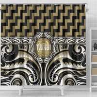 Aotearoa Waikato Tainui Shower Curtain Maori Iwi Poutama Puhoro Tattoo LT14 - Polynesian Pride