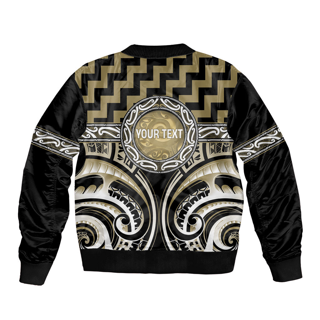 Aotearoa Waikato Tainui Personalised Sleeve Zip Bomber Jacket Maori Iwi Poutama Puhoro Tattoo LT14 - Polynesian Pride