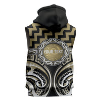 Aotearoa Waikato Tainui Personalised Sleeveless Hoodie Maori Iwi Poutama Puhoro Tattoo LT14 - Polynesian Pride