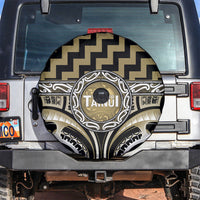 Aotearoa Waikato Tainui Spare Tire Cover Maori Iwi Poutama Puhoro Tattoo LT14 Old Yellow - Polynesian Pride