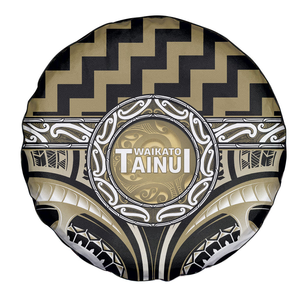 Aotearoa Waikato Tainui Spare Tire Cover Maori Iwi Poutama Puhoro Tattoo LT14 - Polynesian Pride
