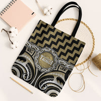Aotearoa Waikato Tainui Tote Bag Maori Iwi Poutama Puhoro Tattoo LT14 Black Strap One Size Old Yellow - Polynesian Pride
