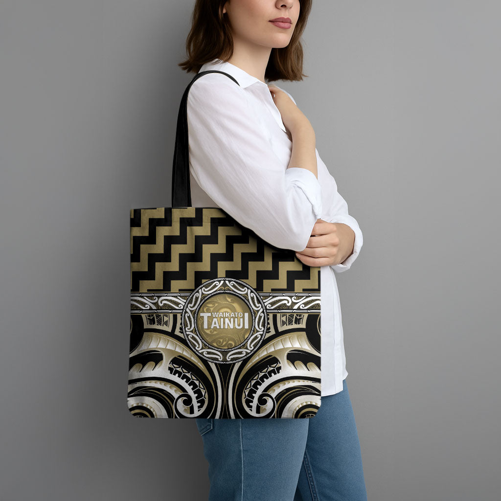 Aotearoa Waikato Tainui Tote Bag Maori Iwi Poutama Puhoro Tattoo LT14 - Polynesian Pride