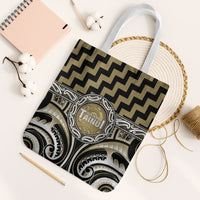 Aotearoa Waikato Tainui Tote Bag Maori Iwi Poutama Puhoro Tattoo LT14 White Strap One Size Old Yellow - Polynesian Pride