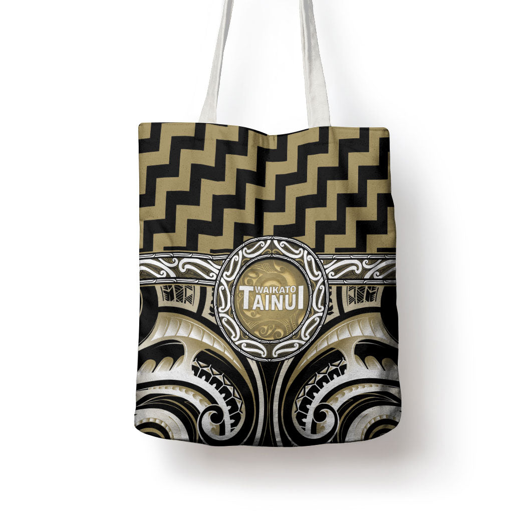 Aotearoa Waikato Tainui Tote Bag Maori Iwi Poutama Puhoro Tattoo LT14 - Polynesian Pride