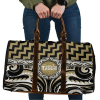 Aotearoa Waikato Tainui Travel Bag Maori Iwi Poutama Puhoro Tattoo LT14 Old Yellow - Polynesian Pride