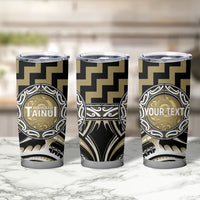 Aotearoa Waikato Tainui Personalised Tumbler Cup Maori Iwi Poutama Puhoro Tattoo LT14 - Polynesian Pride