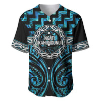 Aotearoa Ngati Kahungunu Personalised Baseball Jersey Maori Iwi Poutama Puhoro Tattoo LT14 Turquoise - Polynesian Pride