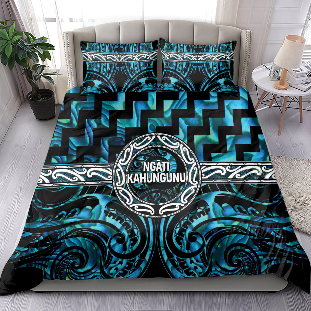 Aotearoa Ngati Kahungunu Bedding Set Maori Iwi Poutama Puhoro Tattoo LT14 - Polynesian Pride